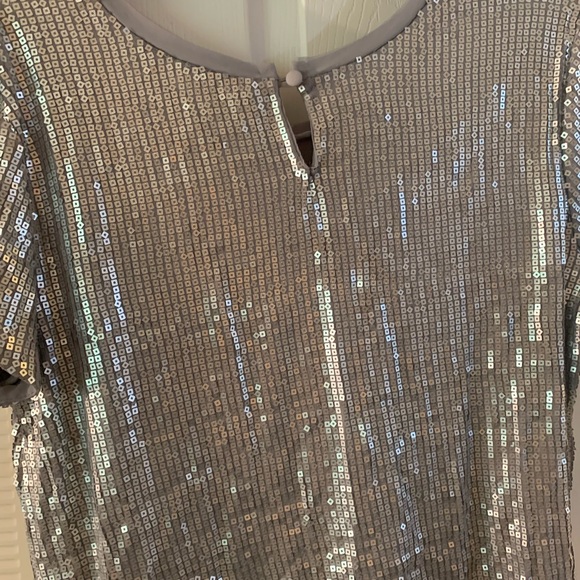 NY & CO METALLIC SEQUIN BLOUSE, Size XL NWT NEVER WORN. - Picture 3 of 5